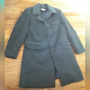 Isaac Mizrahi New York - Women's Dark Gray Wool blend Coat. Size 14